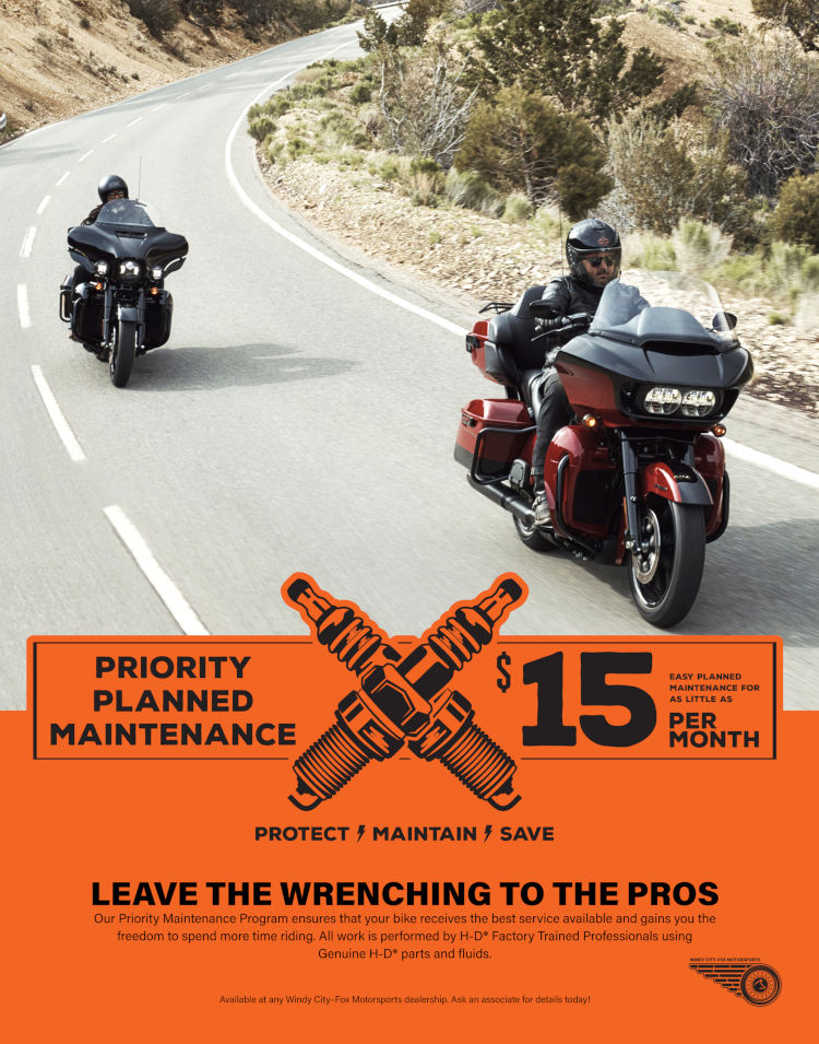 Priority Maintenance Program | IL, WI, MI | Motorcycle Repairs