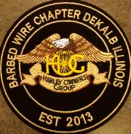 Barbed Wire Chapter DeKalb, Illinois Harley Owners Group® logo